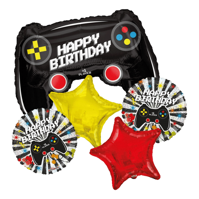 Happy Birthday Gamer Balloons sold by RQC Supply Canada an arts and craft store located in Woodstock, Ontario