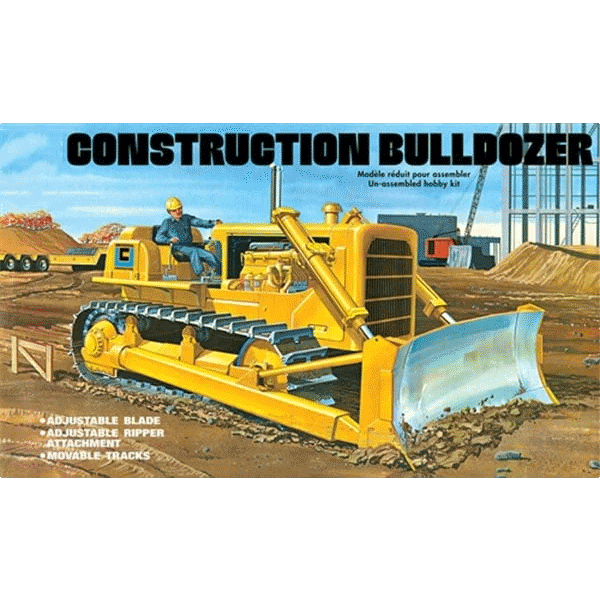 1:25 Scale Construction Bulldozer Model Kit sold by RQC Supply Canada an arts and craft store located in Woodstock, Ontario