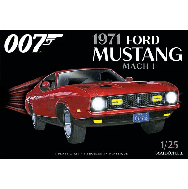 James Bond 1971 Ford Mustang Mac 1 AMT Model Car sold by RQC Supply Canada an arts and craft store located in Woodstock, Ontario