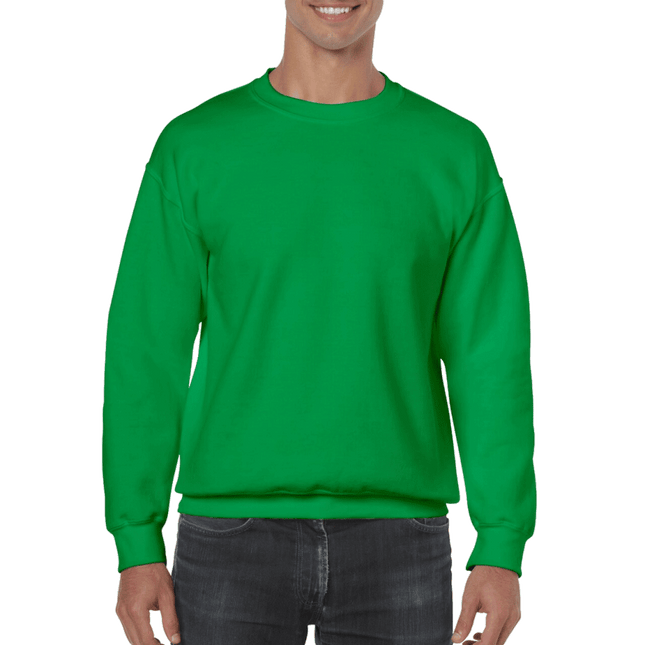 Unisex Gildan Cotton Crew Neck Sweaters sold by RQC Supply Canada. Irish Green colour shown here.