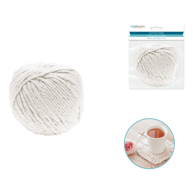 Craft Medley Cotton Twine aka Macrame Ropes sold by RQC Supply Canada