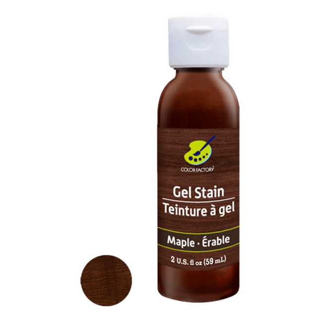 Wood Gel Stains sold by RQC Supply Canada located in Woodstock, Ontario shown in Maple Stain