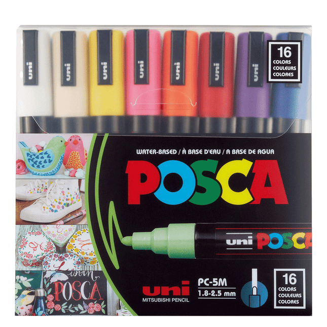 Paint Marker Set, PC-5M Medium - Basic (16 Colors)