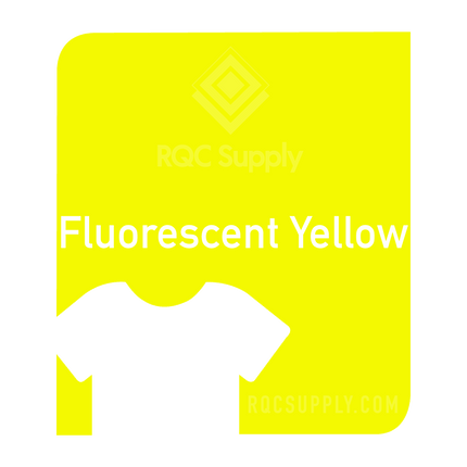 Siser 12" EasyWeed Heat Tansfer Vinyl (HTV). One hundred and fifty foot length. Fluorescent Yellow colour shown, sold by RQC Supply Canada.
