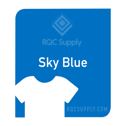 Siser 12" EasyWeed Heat Tansfer Vinyl (HTV). One hundred and fifty foot length. Sky Blue colour shown, sold by RQC Supply Canada.
