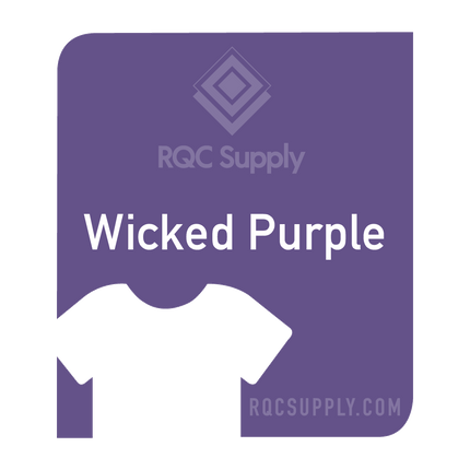 Siser 12" EasyWeed Heat Tansfer Vinyl (HTV). One foot length. Wicked Purple colour shown, sold by RQC Supply Canada.