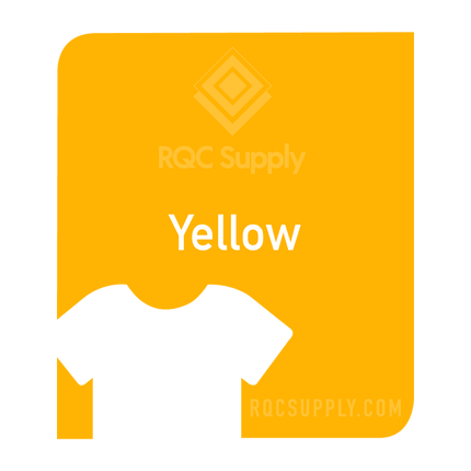 Siser 12" EasyWeed Heat Tansfer Vinyl (HTV). One foot length. Yellow colour shown, sold by RQC Supply Canada.