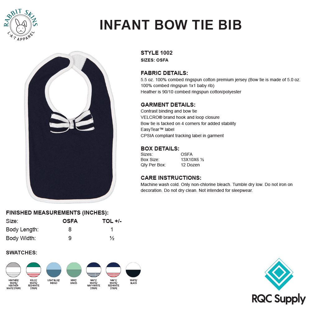 1002 LAT Infant Bow Tie Bib