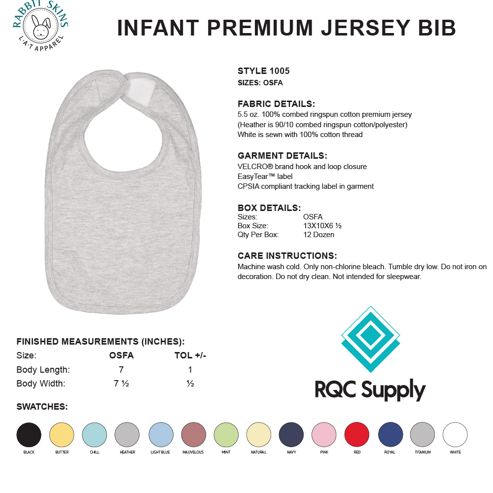1005 LAT Infant Premium Jersey Bib