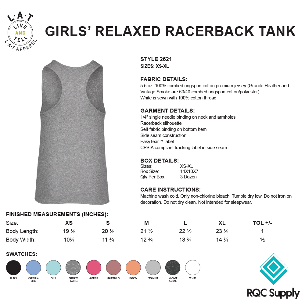 2621 LAT Girl Relaxed Racerback Tank