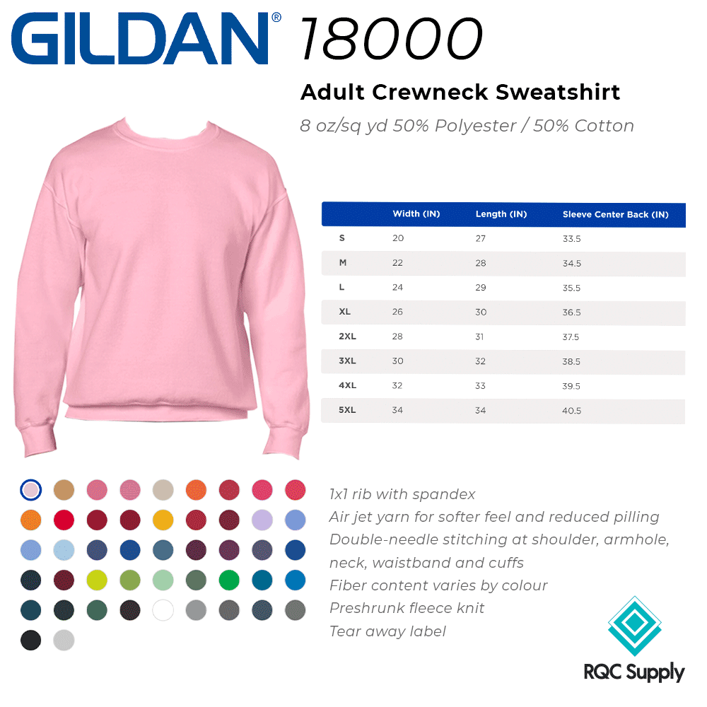 18000 Gildan Adult Crewneck Sweatshirt
