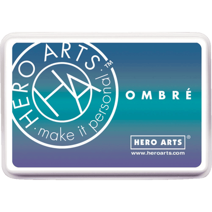 Hero Arts make it personal ink pads sold by RQC Supply Canada an arts and craft store located in Woodstock, Ontario showing ombre mermaid colour