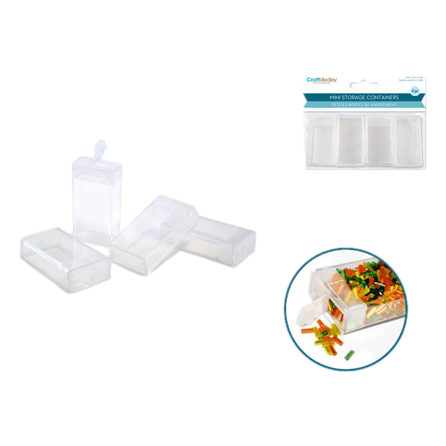 Craft/Bead Storage: 0.48oz Canister/Dispenser for Small Beads x4