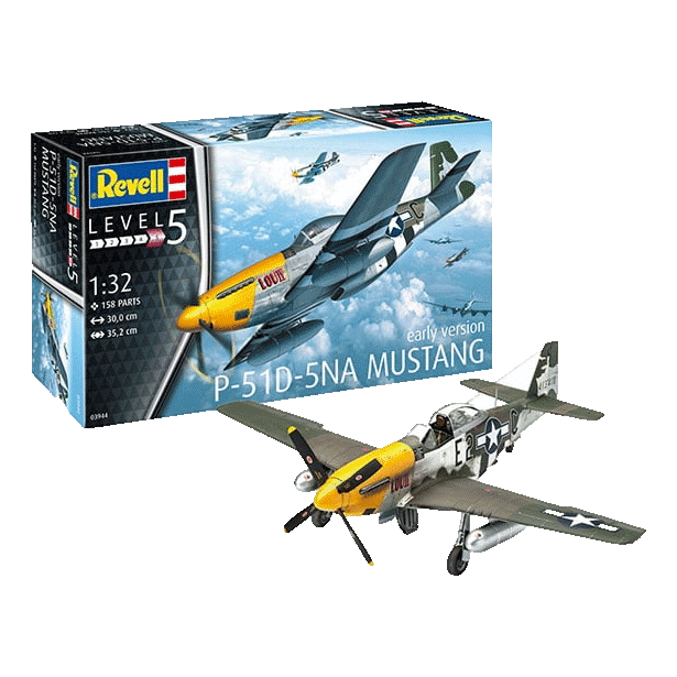 REVELL Level 5 P-51D-5NA Mustang model airplane sold by RQC Supply Canada an arts craft and hobby store located in Woodstock, Ontario