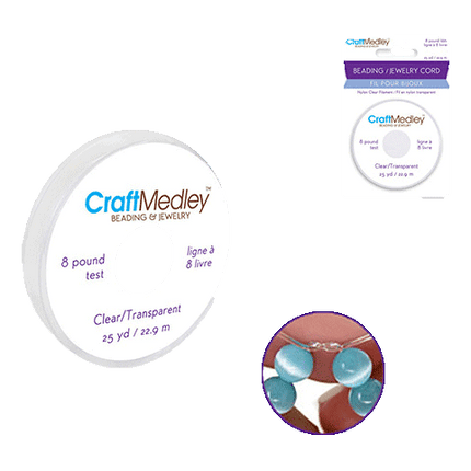 Craft Medley Clear Nylon Filament sold by RQC Supply Canada an arts and craft store located in Woodstock, Ontario