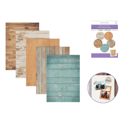 Distressed Wood Scrapbooking Papers sold by RQC Supply Canada an arts and craft store located in Woodstock, Ontario
