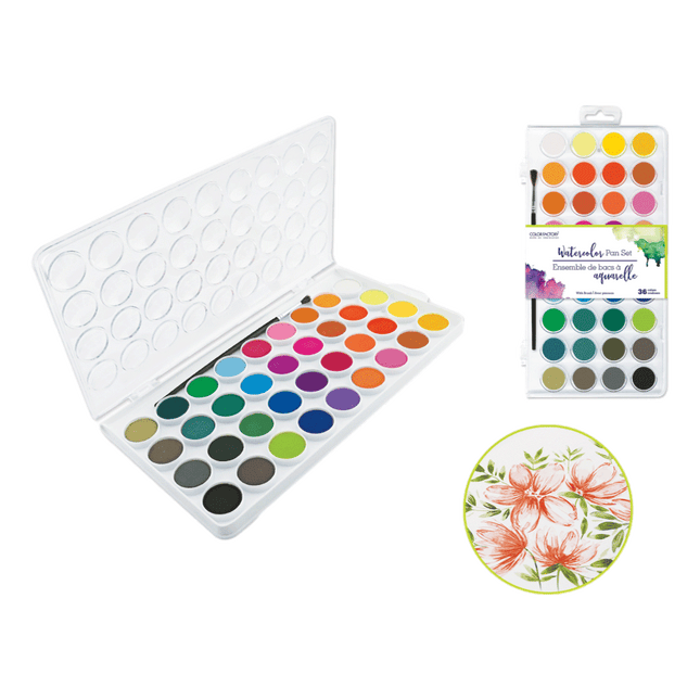 Watercolour Pan Set sold by RQC Supply Canada an arts and craft store located in Woodstock, Ontario