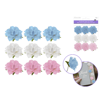 Pastel Paper Flowers sold by RQC Supply Canada an arts and craft store located in Woodstock, Ontario showing pastels