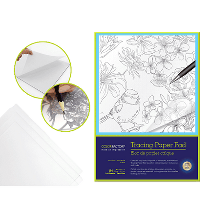 Color Factory Tracing Paper Pad sold by RQC supply Canada an arts and craft store located in Woodstock, Ontario