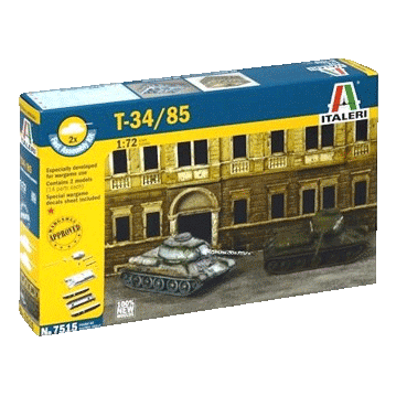 1:72 T-34/85 (2 FAST ASSEMBLY MODELS) 7515 - Italeri RQC Supply Canada an arts and craft store located in Woodstock, Ontario