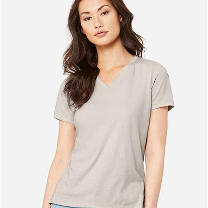 Women's Relaxed Heather CVC V-Neck Tee