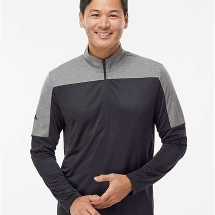Adidas Men's Ultimate365 Lightweight Colorblocked Quarter-Zip Pullover - A552