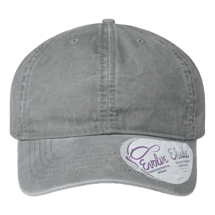 Pattern Underneath Ponytail hat sold by RQC Supply Canada showing front profile grey with dots pattern