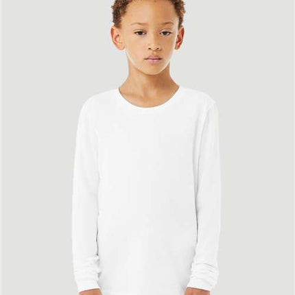 Bella + Canvas Youth Heather CVC Long Sleeve Tee - 3501YCVC