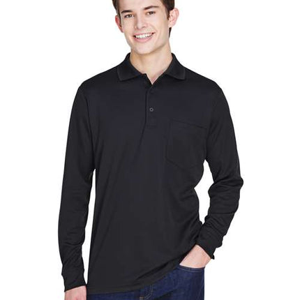 Core 365 Men's Pinnacle Performance Long Sleeve Piqué Polo with Pocket - 88192P