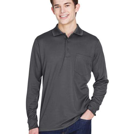 Core 365 Men's Pinnacle Performance Long Sleeve Piqué Polo with Pocket - 88192P