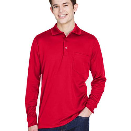 Core 365 Men's Pinnacle Performance Long Sleeve Piqué Polo with Pocket - 88192P