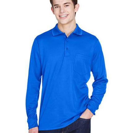 Core 365 Men's Pinnacle Performance Long Sleeve Piqué Polo with Pocket - 88192P