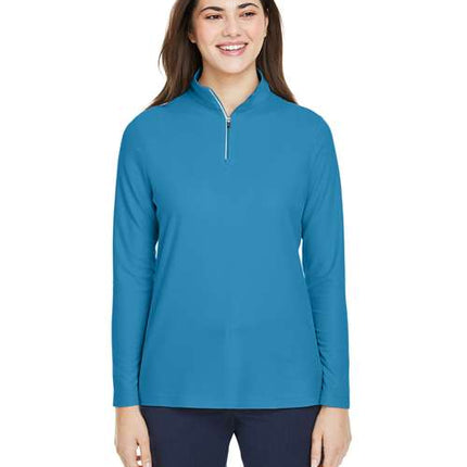 Core 365 Women's Fusion ChromaSoft™ Pique Quarter-Zip Pullover - CE405W