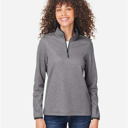 Women's Venture Heathered Stripe Quarter-Zip Pullover