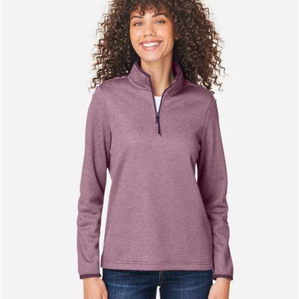 Women's Venture Heathered Stripe Quarter-Zip Pullover
