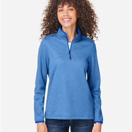 Women's Venture Heathered Stripe Quarter-Zip Pullover