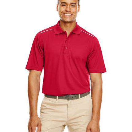 Core 365 Men's Radiant Performance Piqué Polo with Reflective Piping - 88181R