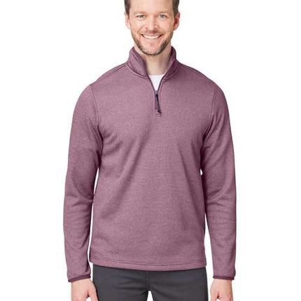 Core 365 Men's Venture Heathered Stripe Quarter-Zip Pullover - CE73