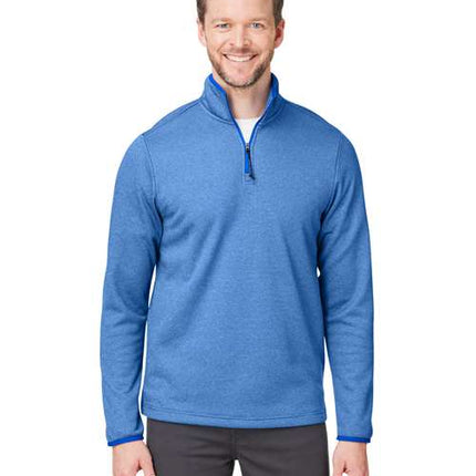 Core 365 Men's Venture Heathered Stripe Quarter-Zip Pullover - CE73