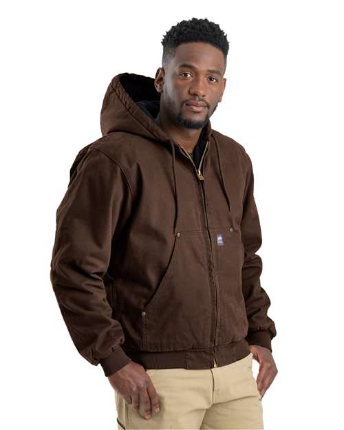 Berne Men's Heartland Washed Cotton Duck Hooded Jacket - HJ375