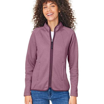 Core 365 Women's Venture Heathered Stripe Full-Zip - CE72W