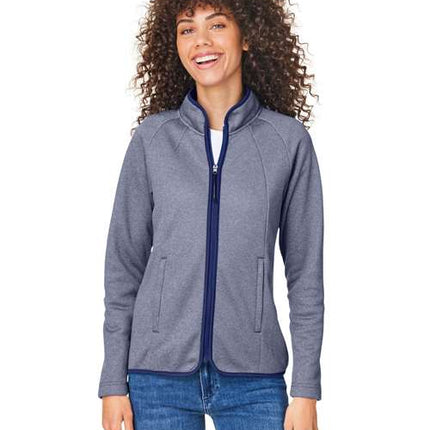Core 365 Women's Venture Heathered Stripe Full-Zip - CE72W