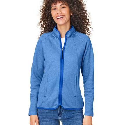 Core 365 Women's Venture Heathered Stripe Full-Zip - CE72W