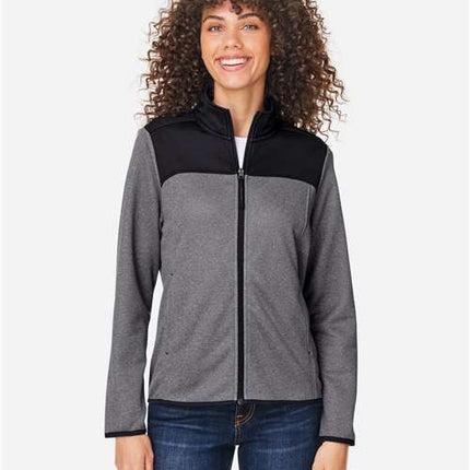Core 365 Women's Venture Heathered Stripe Hybrid Jacket - CE74W