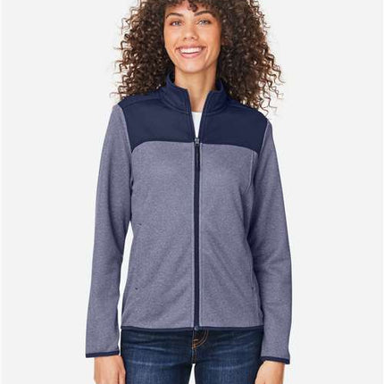 Core 365 Women's Venture Heathered Stripe Hybrid Jacket - CE74W