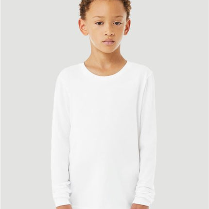 Bella + Canvas Youth Heather CVC Long Sleeve Tee - 3501YCVC