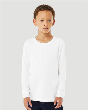 Bella + Canvas Youth Heather CVC Long Sleeve Tee - 3501YCVC