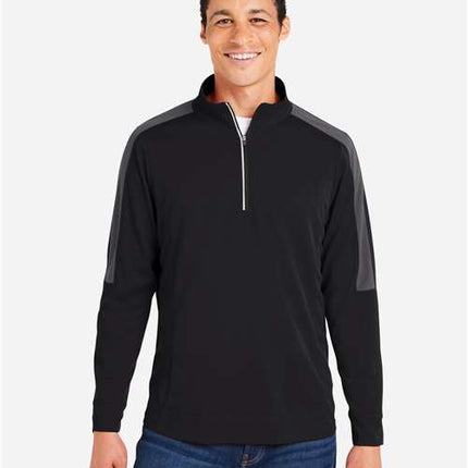 Core 365 Men's Market Snag Protect Mesh Colorblock Quarter-Zip Pullover - CE404