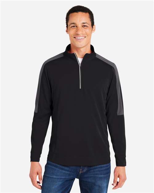 Core 365 Men's Market Snag Protect Mesh Colorblock Quarter-Zip Pullover - CE404