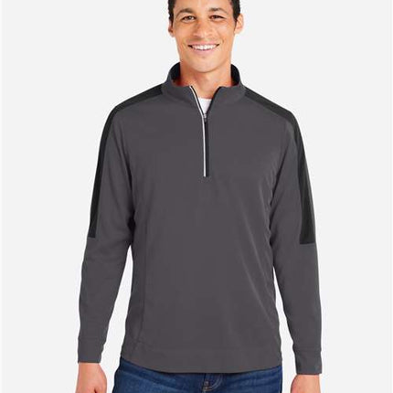 Core 365 Men's Market Snag Protect Mesh Colorblock Quarter-Zip Pullover - CE404